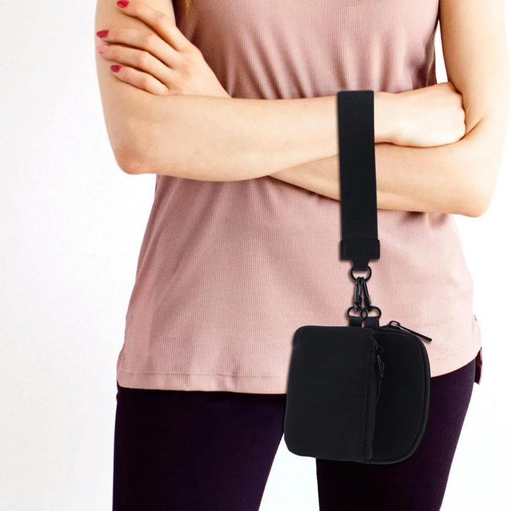 Stylish Dual Pouch Wristlet Wallet with Detachable Coin Purse and Keychain - Com - Picture 5 of 5